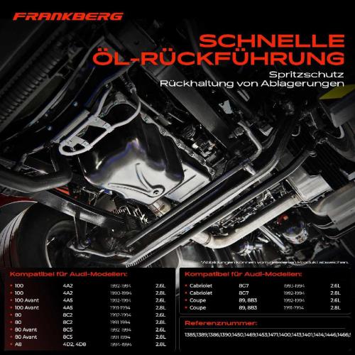 Frankberg 1x Ölwanne Motorölwanne für Audi 80 8C B4 100 4A C4 A8 4D2 4D8 Cabriolet 8G7 Coupe 89 8B 2.6L 2.8L Bild Frankberg 1x Ölwanne Motorölwanne für Audi 80 8C B4 100 4A C4 A8 4D2 4D8 Cabriolet 8G7 Coupe 89 8B 2.6L 2.8L