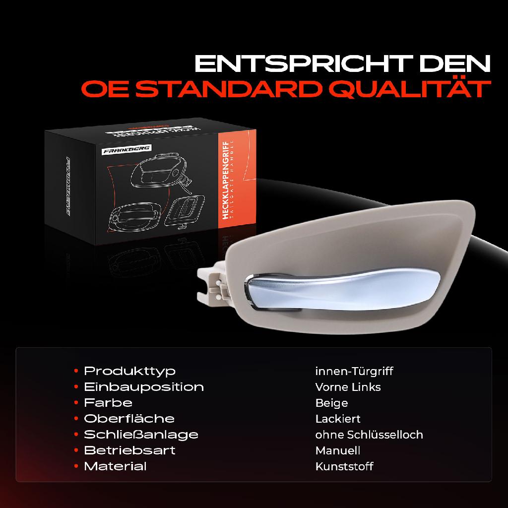 1x Türgriff Links innen für BMW 1er E81 E87 1er Cabriolet E88 1er Coupe E82 1.6L 2.0L 3.0L 2004-2013