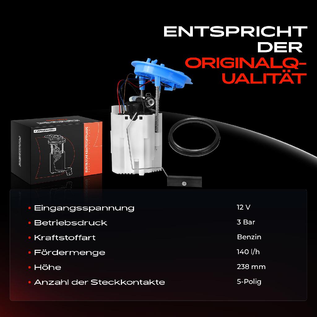 1x Kraftstoffpumpe für VW Golf Sportsvan VII Variant Audi A3 Cabriolet Limousine Sportback 1.4L 2012-2021