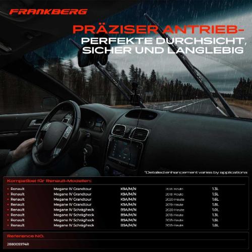 Frankberg 1x Wischermotor Scheibenwischermotor Vorne für Renault Megane IV Schrägheck Grandtour Bild Frankberg 1x Wischermotor Scheibenwischermotor Vorne für Renault Megane IV Schrägheck Grandtour