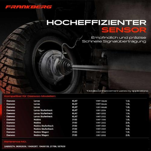 1x ABS Sensor Vorderachse rechts für Daewoo Lanos Stufenheck Nubira Wagon 1.4L 1.5L 1.6L 2.0L Bj ab 1997 Bild 1x ABS Sensor Vorderachse rechts für Daewoo Lanos Stufenheck Nubira Wagon 1.4L 1.5L 1.6L 2.0L Bj ab 1997