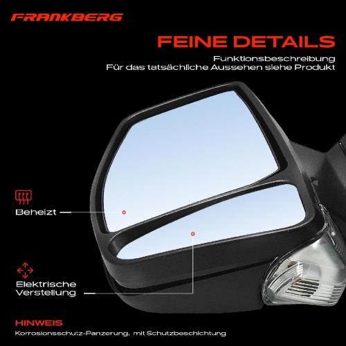Frankberg 1x Außenspiegel Links für Ford Tourneo V362 F3 Transit V362 FY FZ Bj ab 2012 Bild Frankberg 1x Außenspiegel Links für Ford Tourneo V362 F3 Transit V362 FY FZ Bj ab 2012