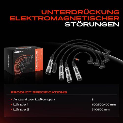 5x Zündleitungssatz Zündkabel für VW Golf I 155 II 19E III 1H1 IV Vento 1H2 Bild 5x Zündleitungssatz Zündkabel für VW Golf I 155 II 19E III 1H1 IV Vento 1H2