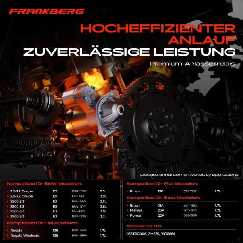 1x Magnetschalter Starter für BMW E3 E9 Fiat Ritmo Regata Seat Ibiza I Malaga Ronda Bild 1x Magnetschalter Starter für BMW E3 E9 Fiat Ritmo Regata Seat Ibiza I Malaga Ronda