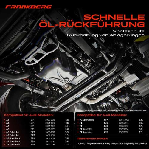 Frankberg 1x lwanne Motor lwanne f r VW Golf Passat Touran Audi A3 Seat Leon Skoda Yeti 1.4L 1.8L 2003-2018 Bild Frankberg 1x lwanne Motor lwanne f r VW Golf Passat Touran Audi A3 Seat Leon Skoda Yeti 1.4L 1.8L 2003-2018