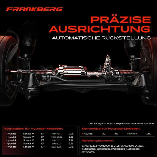 Frankberg 1x Lenkgetriebe Servolenkgetriebe für Hyundai Sonata IV EF 1998-2005 XG350 XG 2002-2005 Bild Frankberg 1x Lenkgetriebe Servolenkgetriebe für Hyundai Sonata IV EF 1998-2005 XG350 XG 2002-2005