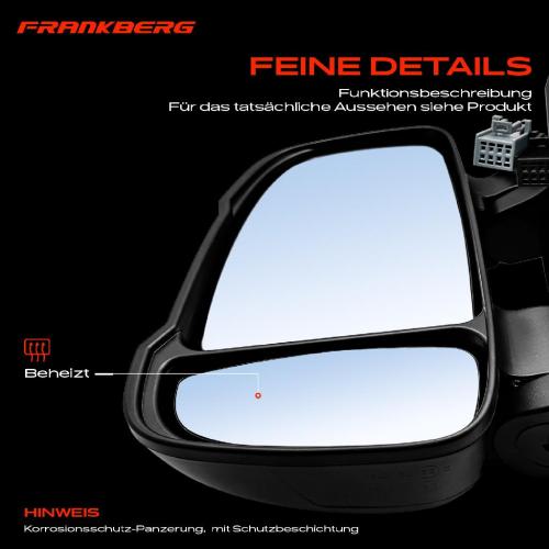 Frankberg 1x Außenspiegel Links für Citroën Jumper Fiat Ducato 250 Peugeot Boxer 2005-2025 Bild Frankberg 1x Außenspiegel Links für Citroën Jumper Fiat Ducato 250 Peugeot Boxer 2005-2025