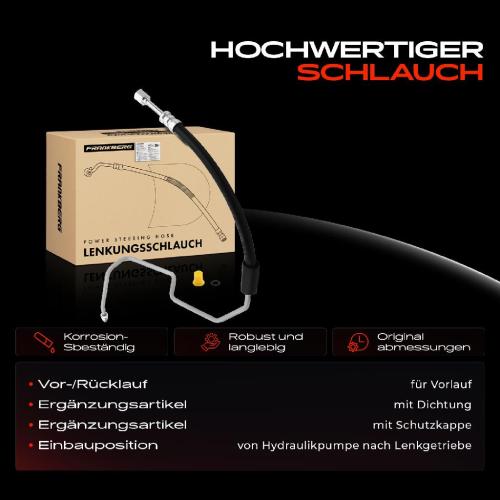 1x Servolenkung Schlauch für Saab 9-3 YS3D 900 II Cabriolet 2.0L-2.5L 1993-2003 Bild 1x Servolenkung Schlauch für Saab 9-3 YS3D 900 II Cabriolet 2.0L-2.5L 1993-2003