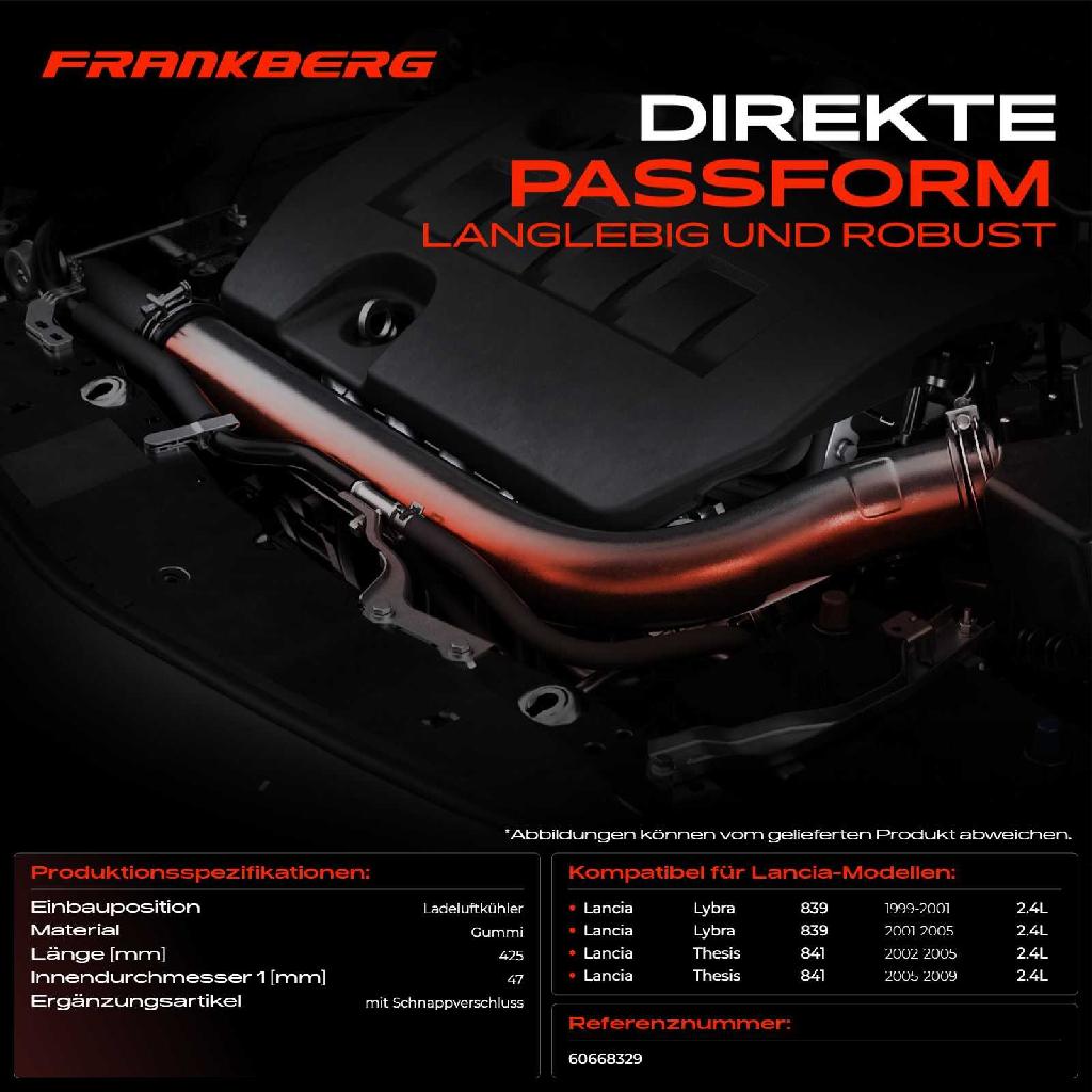 1x Kühlerschlauch Turboschlauch für Lancia Lybra 839 Thesis 841 2.4L 1999-2009