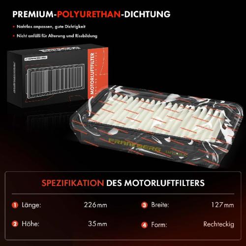 1x Luftfilter Filtereinsatz für Suzuki SX4 EY GY RW Fiat Sedici 189 1.5 1.6 Bild 1x Luftfilter Filtereinsatz für Suzuki SX4 EY GY RW Fiat Sedici 189 1.5 1.6