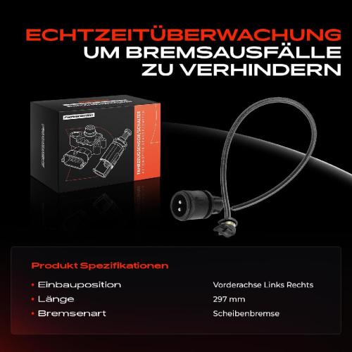 Frankberg 1x Warnkontakt Bremsbelagverschleiß Vorderachse für Audi A8 4D2 4D8 6.0L 2001-2002 Bild Frankberg 1x Warnkontakt Bremsbelagverschleiß Vorderachse für Audi A8 4D2 4D8 6.0L 2001-2002