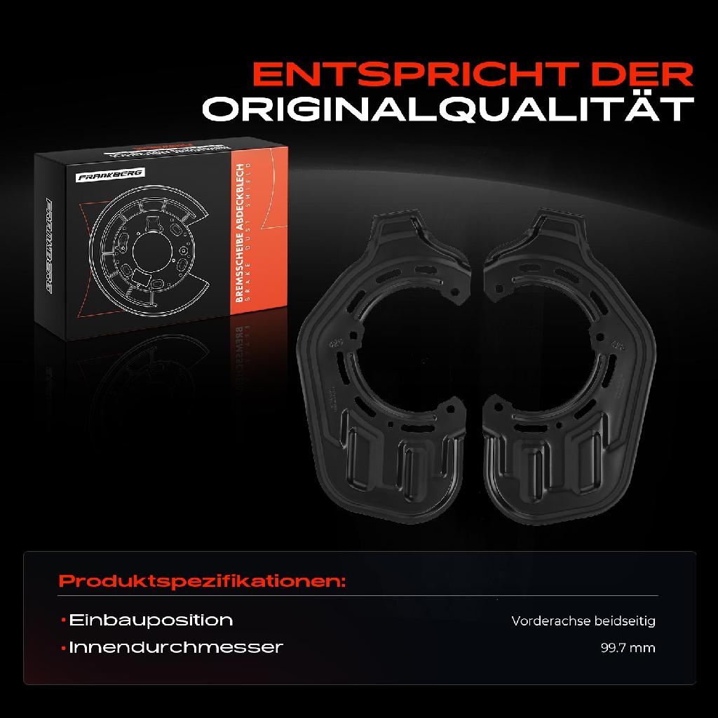 2x Ankerblech Bremsscheibe Vorderachse Beidseitig für Opel Combo Corsa C F08 F68 X01 Meriva X03