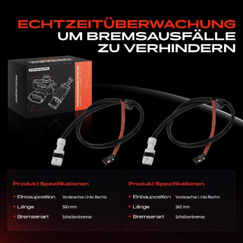 2x Warnkontakt Bremsbelagverschleiß Vorderachse für Porsche 911 996 997 Cabrio 911 Targa Bild 2x Warnkontakt Bremsbelagverschleiß Vorderachse für Porsche 911 996 997 Cabrio 911 Targa