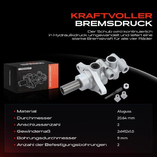 1x Hauptbremszylinder Bremszylinder für Dodge Caliber Jeep Compass MK49 Patriot Bild 1x Hauptbremszylinder Bremszylinder für Dodge Caliber Jeep Compass MK49 Patriot