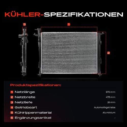 1x Kühler Wasserkühler Motorkühler für KIA Sorento III UM 3.3L 3.5L Bild 1x Kühler Wasserkühler Motorkühler für KIA Sorento III UM 3.3L 3.5L