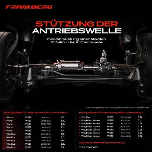 1x Lagerung Gelenkwelle Kardanwellenlager für Mercedes-Benz Viano Vito Bus W639 Bild 1x Lagerung Gelenkwelle Kardanwellenlager für Mercedes-Benz Viano Vito Bus W639