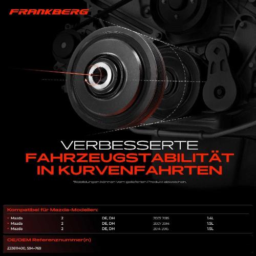 1x Riemenscheibe Kurbelwelle für Mazda 2 DE DH 1.3L 1.5L 2007-2015 Bild 1x Riemenscheibe Kurbelwelle für Mazda 2 DE DH 1.3L 1.5L 2007-2015