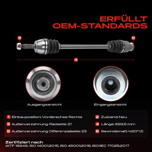 Frankberg 1x Antriebswelle Vorderachse Rechts für Renault Rapid F40 G40 Super 5 B/C40 Bild Frankberg 1x Antriebswelle Vorderachse Rechts für Renault Rapid F40 G40 Super 5 B/C40