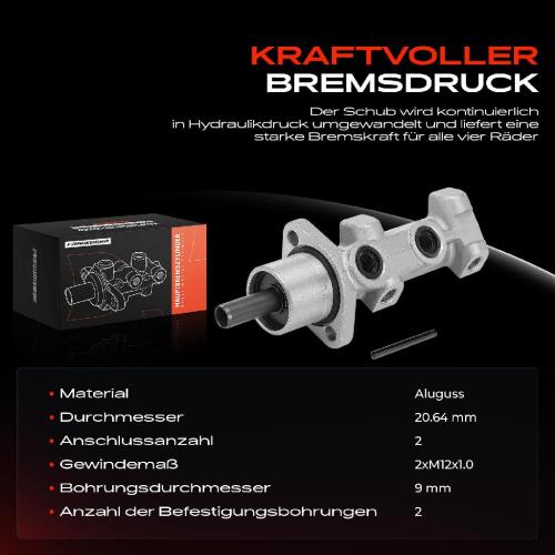 1x Hauptbremszylinder Bremszylinder für Fiat Panda 169 Kasten/Schrägheck 1.1L-1.4L Bild 1x Hauptbremszylinder Bremszylinder für Fiat Panda 169 Kasten/Schrägheck 1.1L-1.4L