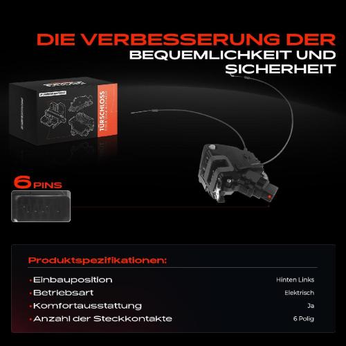 1x Türschloss Hinten Links für Mazda 3 BK 1.4L 1.6L 2.0L 2.3L 2003-2009 Bild 1x Türschloss Hinten Links für Mazda 3 BK 1.4L 1.6L 2.0L 2.3L 2003-2009