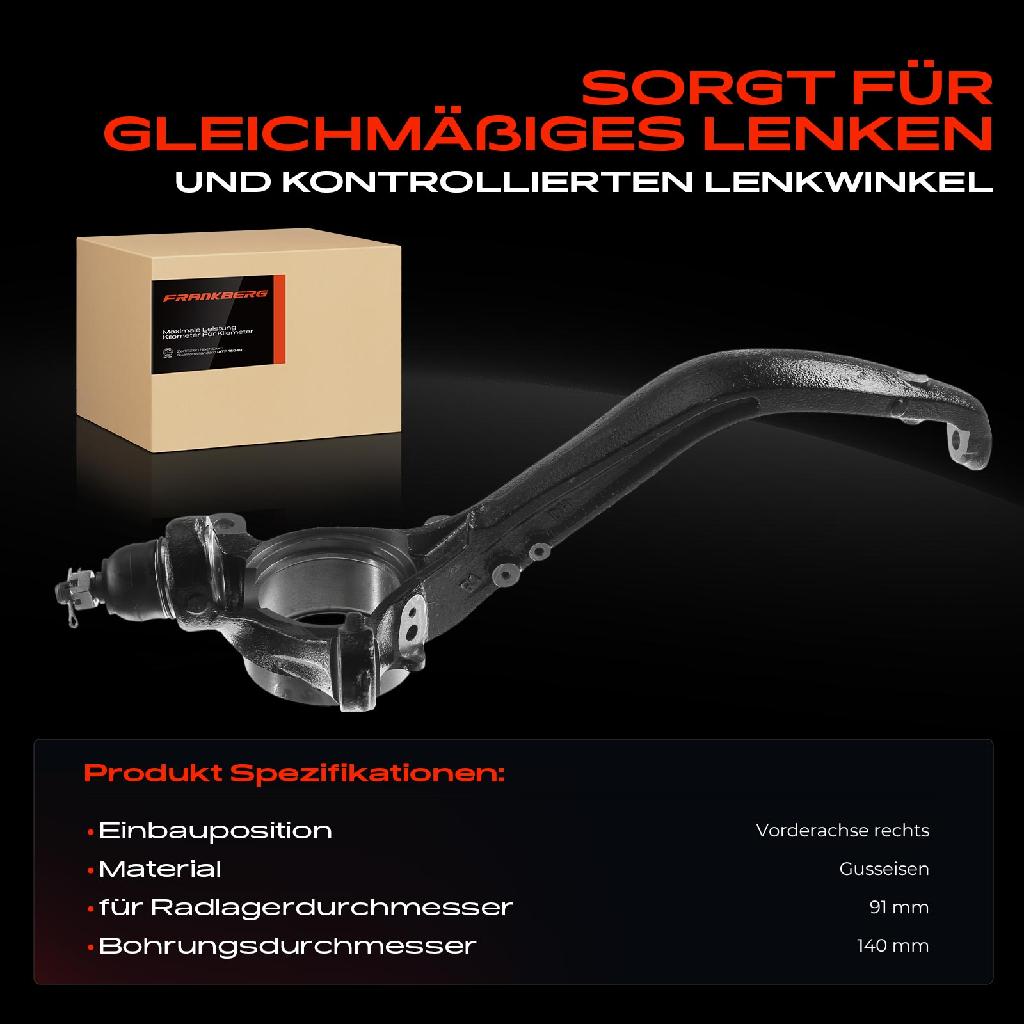 1x Achsschenkel Radaufhängung Vorderachse Rechts für Honda Accord VIII CU 2008-2015