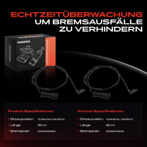 Frankberg 2x Warnkontakt Bremsbelagverschleiß Vorderachse für Opel Astra Calibra Vectra 1.4L-2.5L Bild Frankberg 2x Warnkontakt Bremsbelagverschleiß Vorderachse für Opel Astra Calibra Vectra 1.4L-2.5L