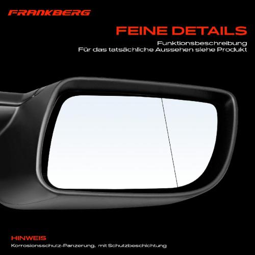 Frankberg 1x Außenspiegel Rechts für VW Polo 9A 9N 9A2 9A4 9A6 9N2 1.2L 1.4L 1.9L 2001-2012 Bild Frankberg 1x Außenspiegel Rechts für VW Polo 9A 9N 9A2 9A4 9A6 9N2 1.2L 1.4L 1.9L 2001-2012
