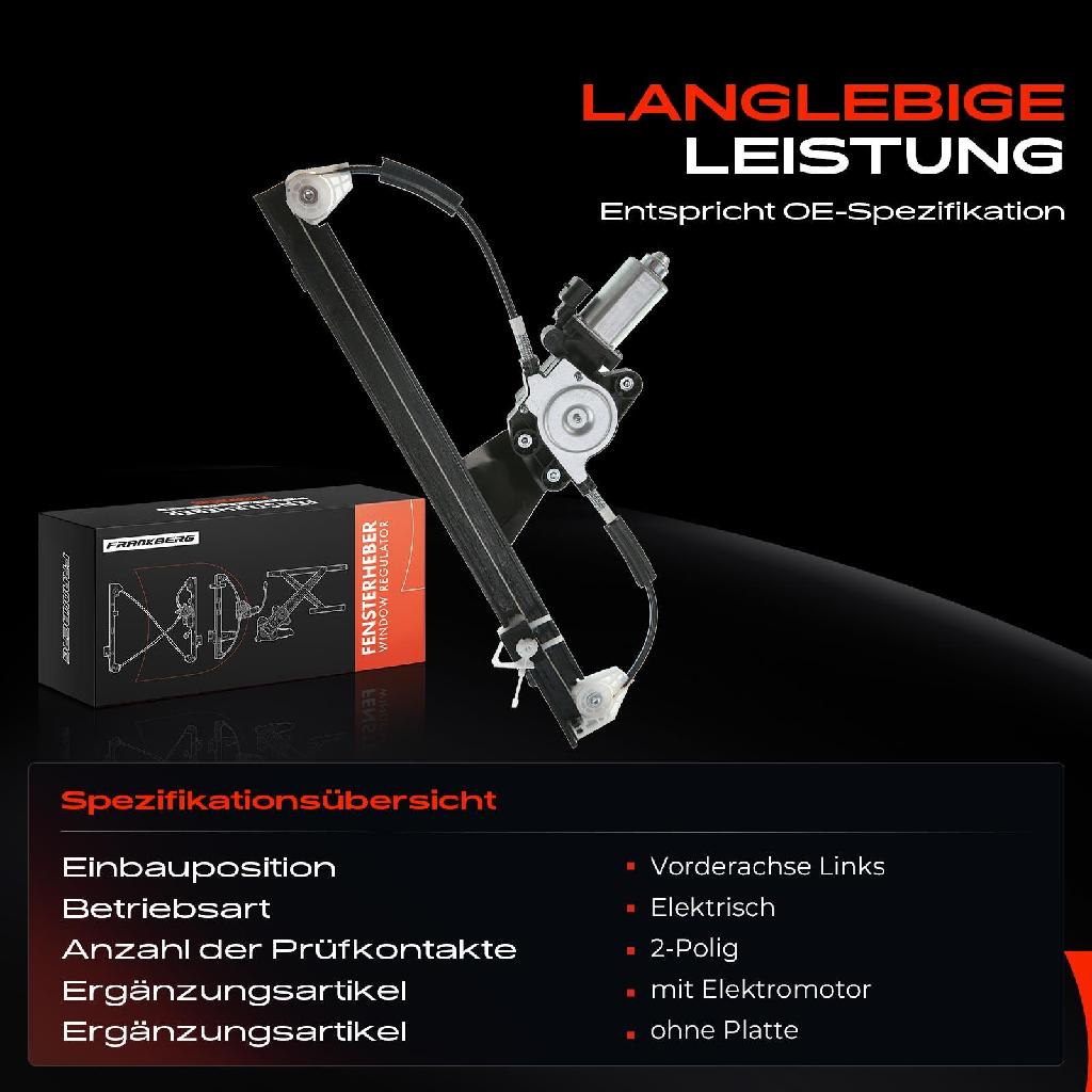 1x Fensterheber Vorne Links für Fiat Doblo Cargo Doblo 119 223 2001-2010