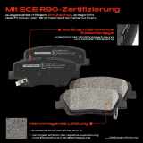 4x Bremsbeläge Hinterachse für Hyundai Equus/Centennial Genesis Coupe Grand Santa Fé II Kasten/SUV