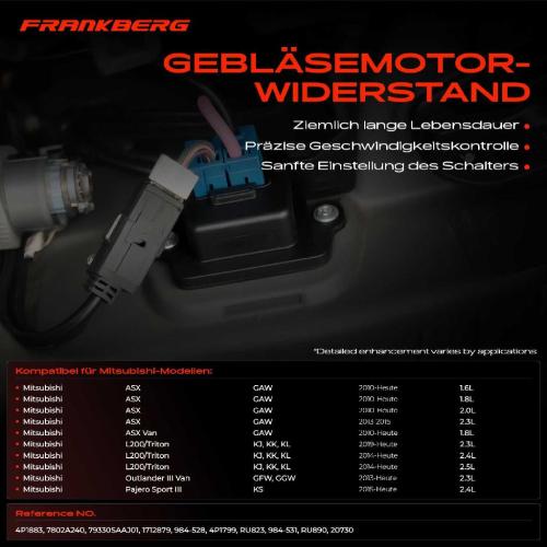 1x Widerstand Vorwiderstand Gebläsemotor für Mitsubishi ASX GAW L200/Triton Bj ab 2012 Bild 1x Widerstand Vorwiderstand Gebläsemotor für Mitsubishi ASX GAW L200/Triton Bj ab 2012