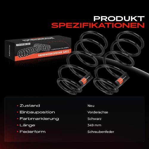 Frankberg 2x Fahrwerksfeder Vorderachse für Hyundai Accent III MC KIA Rio II JB 2005-2011 Bild Frankberg 2x Fahrwerksfeder Vorderachse für Hyundai Accent III MC KIA Rio II JB 2005-2011