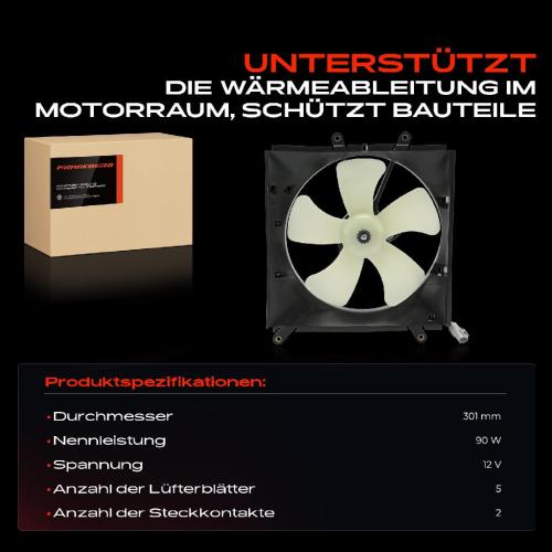 Frankberg 1x Motorkühller Einfachlüfter mit Kühlerlüfterrahmen Toyota Corolla E10 AE10 GEO Prizm 1.8L Bild Frankberg 1x Motorkühller Einfachlüfter mit Kühlerlüfterrahmen Toyota Corolla E10 AE10 GEO Prizm 1.8L