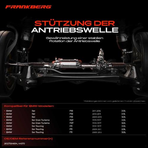 1x Lagerung Gelenkwelle Kardanwellenlager für BMW F10 F18 F07 F11 520 523 528 530 Bild 1x Lagerung Gelenkwelle Kardanwellenlager für BMW F10 F18 F07 F11 520 523 528 530