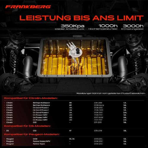 1x Kraftstoffpumpe für Citroën Berlingo Kasten/MPV Multispace C4 Grand Picasso I MPV DS5 DS Peugeot Bild 1x Kraftstoffpumpe für Citroën Berlingo Kasten/MPV Multispace C4 Grand Picasso I MPV DS5 DS Peugeot