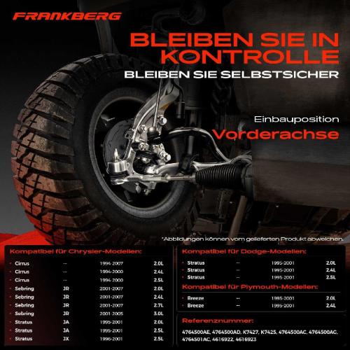 1x Querlenker Vorderachse für Chrysler Cirrus Sebring Cabriolet Coupe Stratus Dodge Plymouth Breeze Bild 1x Querlenker Vorderachse für Chrysler Cirrus Sebring Cabriolet Coupe Stratus Dodge Plymouth Breeze