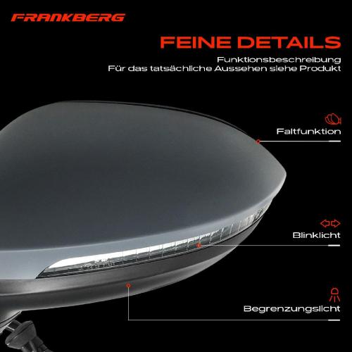Frankberg 1x Außenspiegel Links für VW Golf VIII Variant CD1 CD1 DA1 CG5 CG5 DB5 Bild Frankberg 1x Außenspiegel Links für VW Golf VIII Variant CD1 CD1 DA1 CG5 CG5 DB5