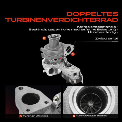 Frankberg 1x Abgasturbolader für Alfa Romeo Giulietta 940 Giulietta Kasten/Schrägheck Fiat Freemont 345 Bild Frankberg 1x Abgasturbolader für Alfa Romeo Giulietta 940 Giulietta Kasten/Schrägheck Fiat Freemont 345