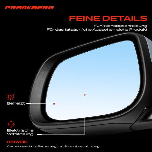 Frankberg 1x Außenspiegel Links für KIA Picanto TA 1.0L 1.2L 2011-2017 Bild Frankberg 1x Außenspiegel Links für KIA Picanto TA 1.0L 1.2L 2011-2017
