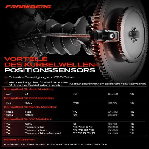 1x Kurbelwellensensor Impulsgeber für VW Bora New Beetle Audi A3 Seat Skoda Fabia I Bild 1x Kurbelwellensensor Impulsgeber für VW Bora New Beetle Audi A3 Seat Skoda Fabia I