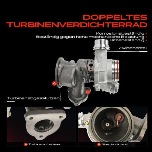 Frankberg 1x Abgasturbolader für Volvo S60 II 134 V40 Schrägheck 525 V60 I 155 2.0L 2015-2019 Bild Frankberg 1x Abgasturbolader für Volvo S60 II 134 V40 Schrägheck 525 V60 I 155 2.0L 2015-2019