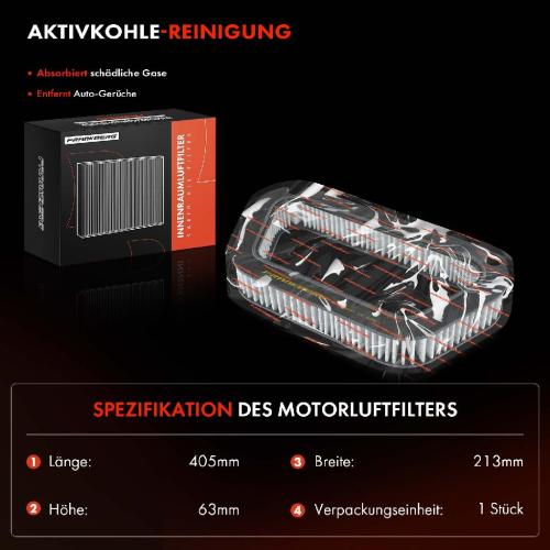 1x Innenraumfilter Aktivkohle für Audi A8 4E2 4E8 3.0L Benzin Bild 1x Innenraumfilter Aktivkohle für Audi A8 4E2 4E8 3.0L Benzin