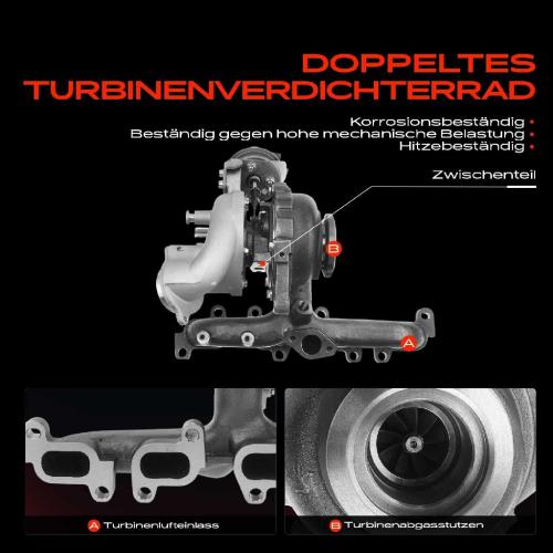 1x Turbolader Abgaskrümmer Einheit für VW Golf Passat Touran Audi A3 Cabriolet Sportback Seat Skoda Bild 1x Turbolader Abgaskrümmer Einheit für VW Golf Passat Touran Audi A3 Cabriolet Sportback Seat Skoda