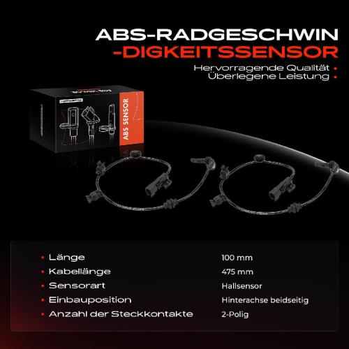 2x ABS Sensor Hinterachse beidseitig für Chevrolet Orlando J309 1.4L 1.8L 2.0L Bj ab 2011 Bild 2x ABS Sensor Hinterachse beidseitig für Chevrolet Orlando J309 1.4L 1.8L 2.0L Bj ab 2011