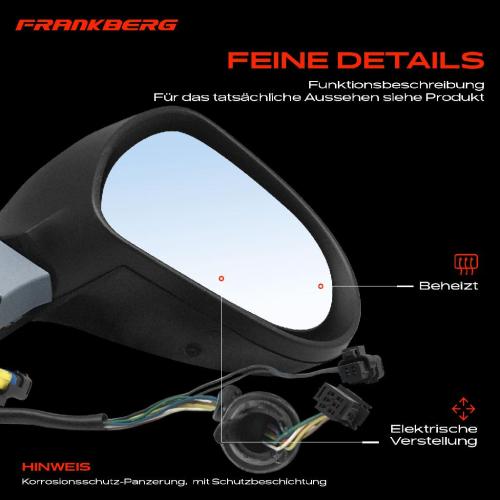 Frankberg 1x Außenspiegel Rechts für Peugeot 308 4B 4A 4C 4E 4H 1.6L 2.0L 1.4L 2007-2014 Bild Frankberg 1x Außenspiegel Rechts für Peugeot 308 4B 4A 4C 4E 4H 1.6L 2.0L 1.4L 2007-2014