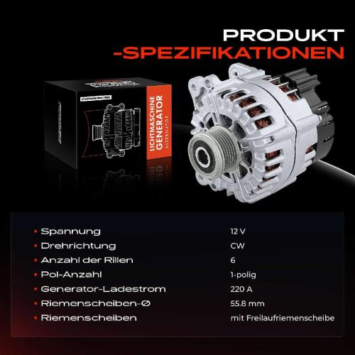 1x Lichtmaschine Generator für VW Touareg 7P5 7P6 Porsche Panamera 970 3.0L Bild 1x Lichtmaschine Generator für VW Touareg 7P5 7P6 Porsche Panamera 970 3.0L