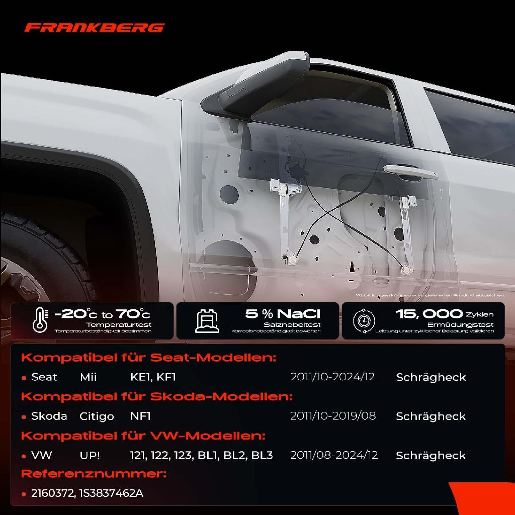 1x Fensterheber Vorne Rechts für VW UP Seat Mii Skoda Citigo