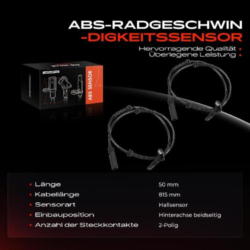 2x ABS Sensor Hinterachse beidseitig für BMW F90 G30 G11 G12 F91 G14 F92 G15 F93 G16 2.0L 4.4L 6.6L Bj ab 2015 Bild 2x ABS Sensor Hinterachse beidseitig für BMW F90 G30 G11 G12 F91 G14 F92 G15 F93 G16 2.0L 4.4L 6.6L Bj ab 2015