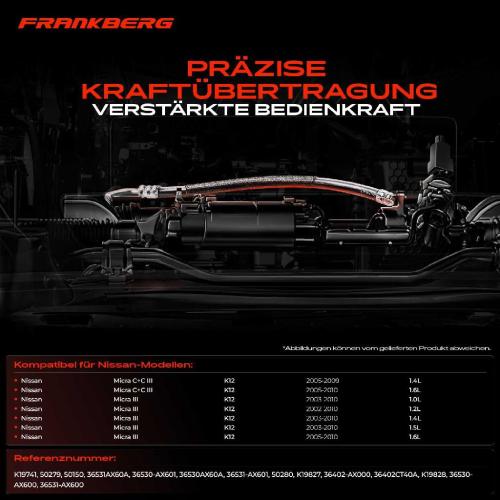 3x Seilzug Feststellbremse Hinterachse rechts für Nissan Micra C 3 K12 Micra 3 K12 Bild 3x Seilzug Feststellbremse Hinterachse rechts für Nissan Micra C 3 K12 Micra 3 K12