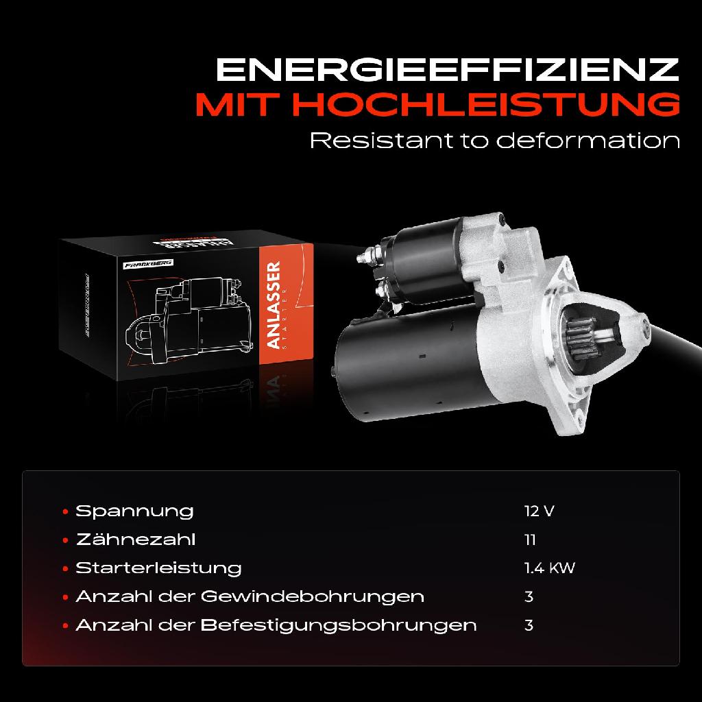 1x Anlasser Starter für Fiat 131 Familiare/Panorama Lada 1200-1500 Kombi 1200-1600 Nadeschda Niva II Nova