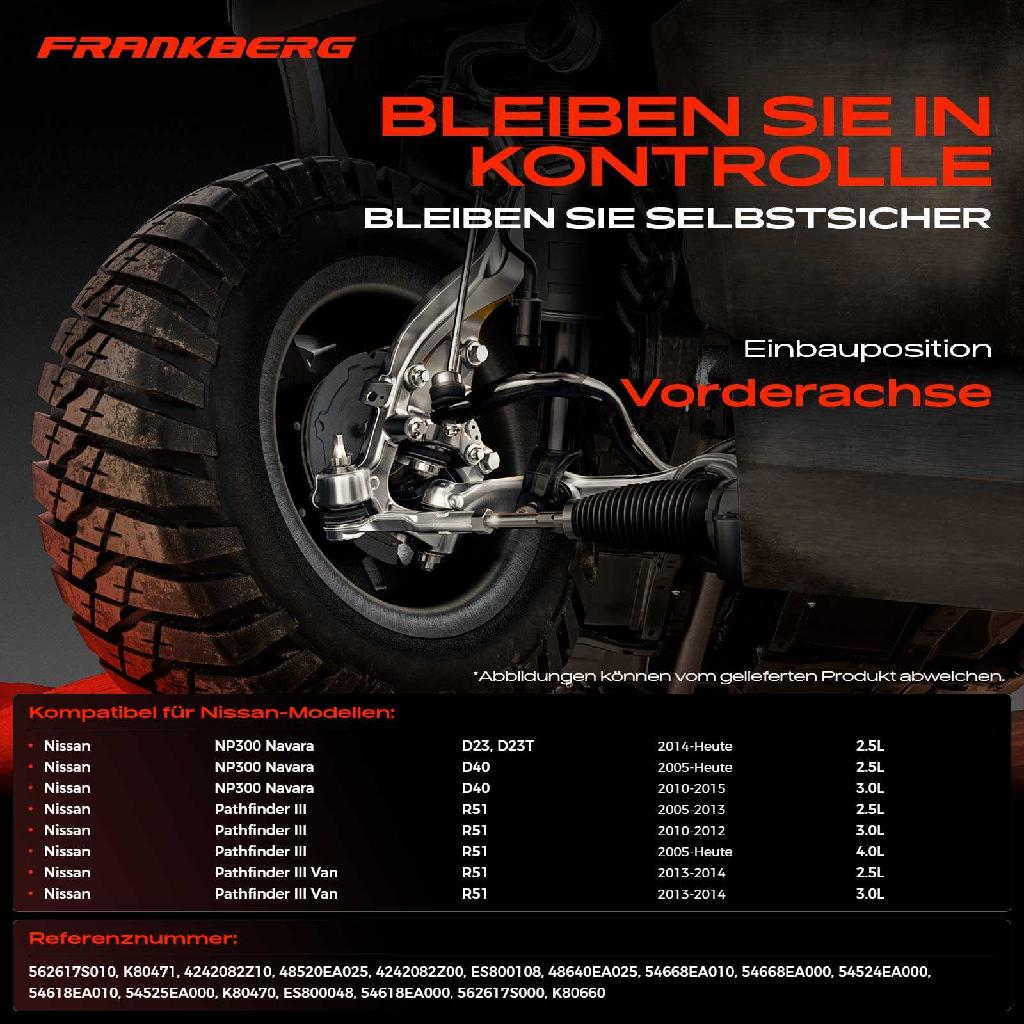 1x Querlenker Satz Vorderachse für Nissan NP300 Navara Pick-up Pritsche/Fahrgestell Pathfinder III Van